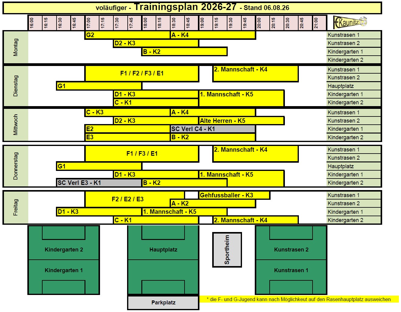 Trainingsplan