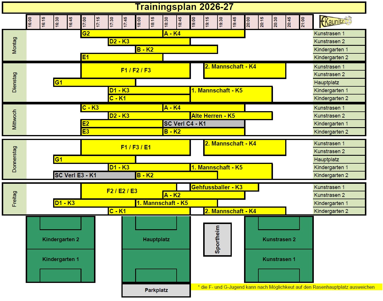 Trainingsplan